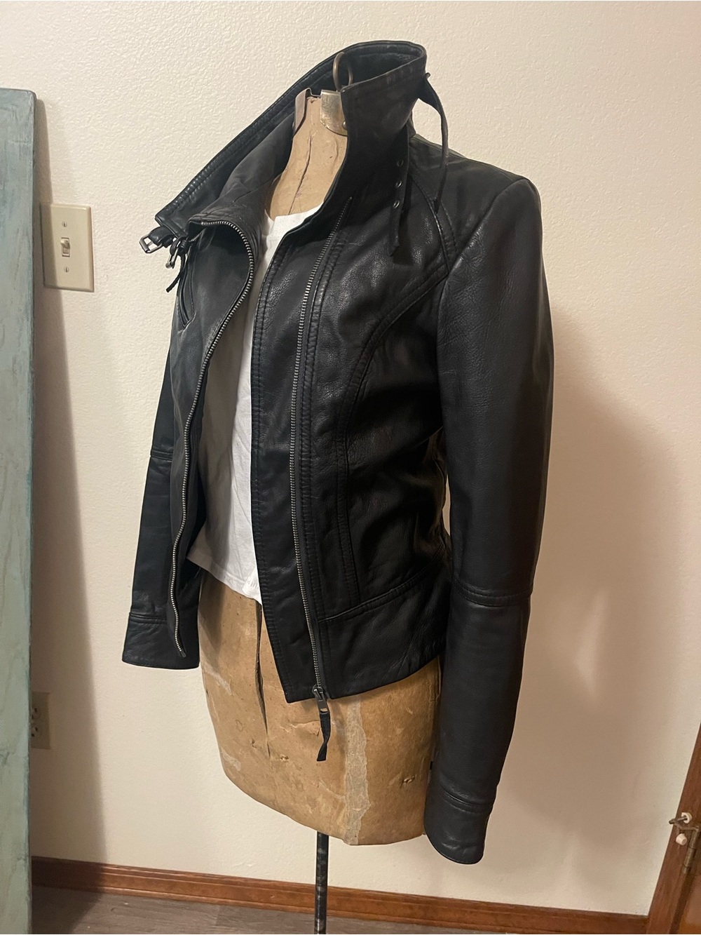 AllSaints Black Leather Jacket